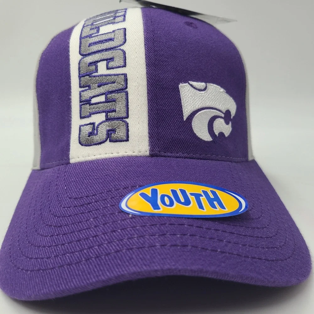 Vintage Youth Kansas State Wildcats Hat Adjustable Starter Purple Gray NCAA‎ KSU